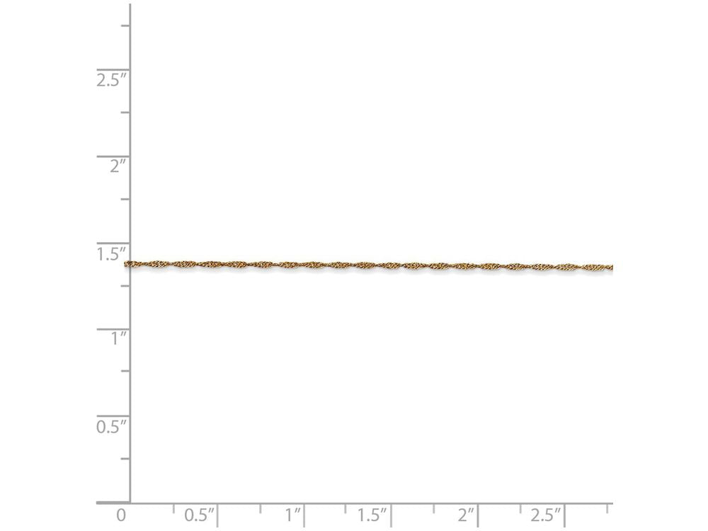 FJC Finejewelers 20 Inch 14k Yellow Gold 1mm Singapore Chain Necklace