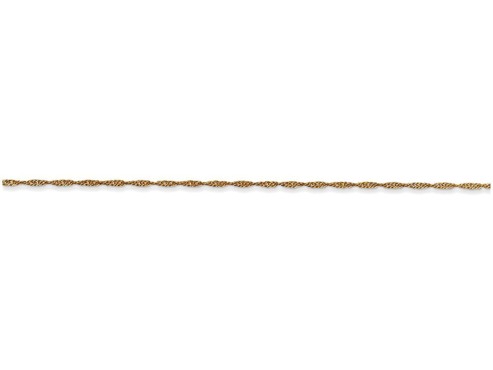 FJC Finejewelers 24 Inch 14k Yellow Gold 1mm Singapore Chain Necklace
