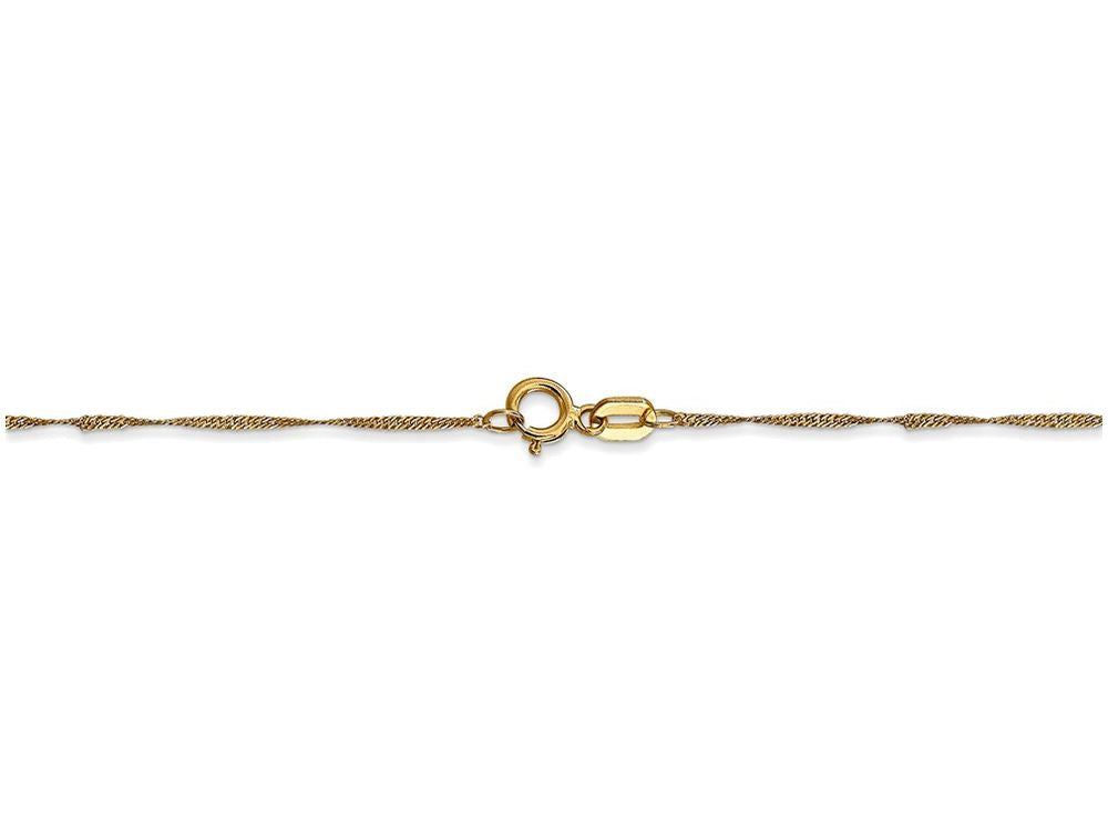 FJC Finejewelers 30 Inch 14k Yellow Gold 1mm Singapore Chain Necklace
