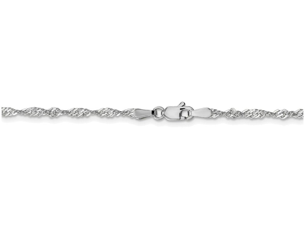 FJC Finejewelers 16 Inch 14k White Gold 2.0mm Singapore Chain Necklace