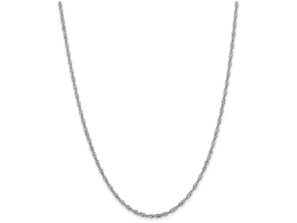 FJC Finejewelers 7 Inch 14k White Gold 2.0mm Singapore Chain Bracelet