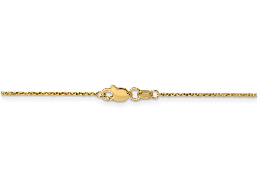 FJC Finejewelers 14 Inch 14k Yellow Gold .95mm bright-cut Cable Chain Necklace