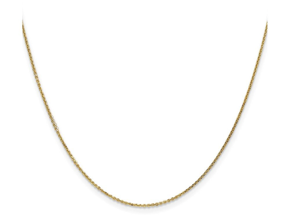FJC Finejewelers 14 Inch 14k Yellow Gold .95mm bright-cut Cable Chain Necklace