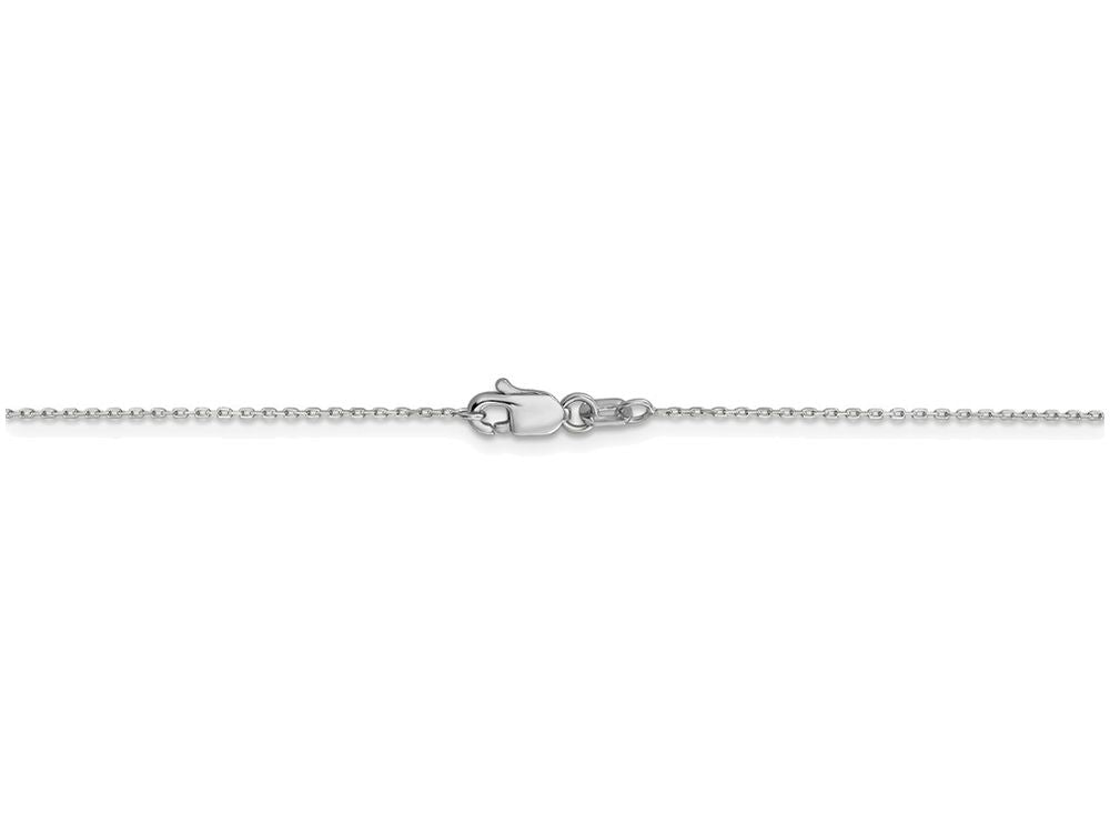 FJC Finejewelers 18 Inch 14k White Gold .8mm bright-cut Cable Chain Necklace