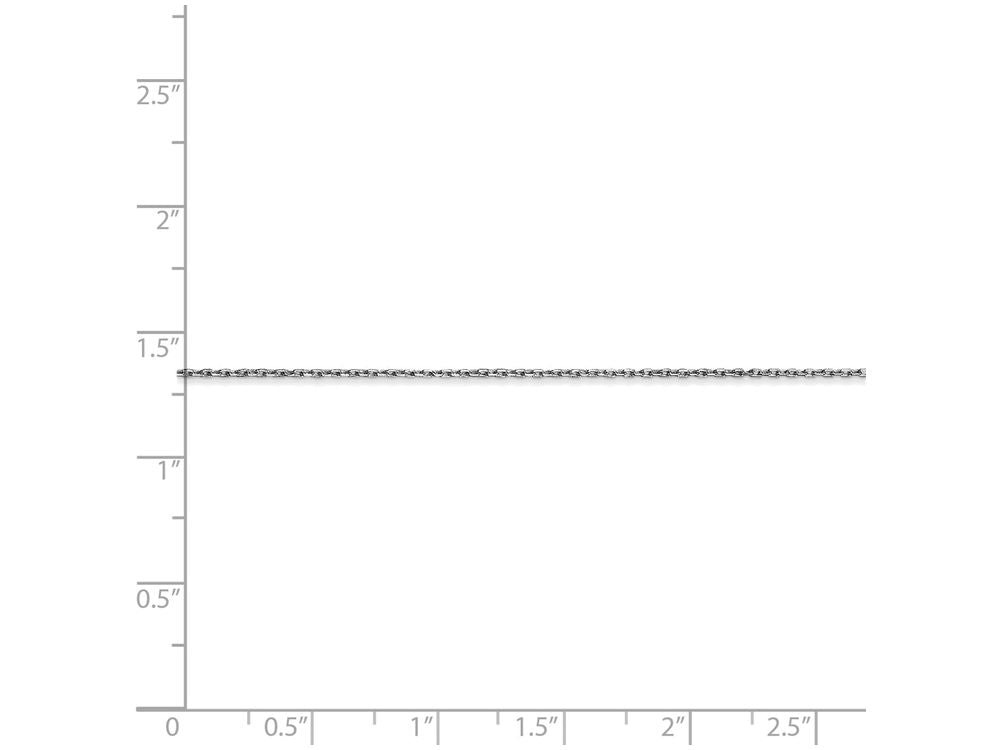 FJC Finejewelers 16 Inch 14k White Gold .8mm bright-cut Cable Chain Necklace