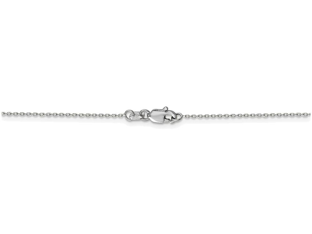 FJC Finejewelers 18 Inch 14k White Gold .8mm bright-cut Cable Chain Necklace
