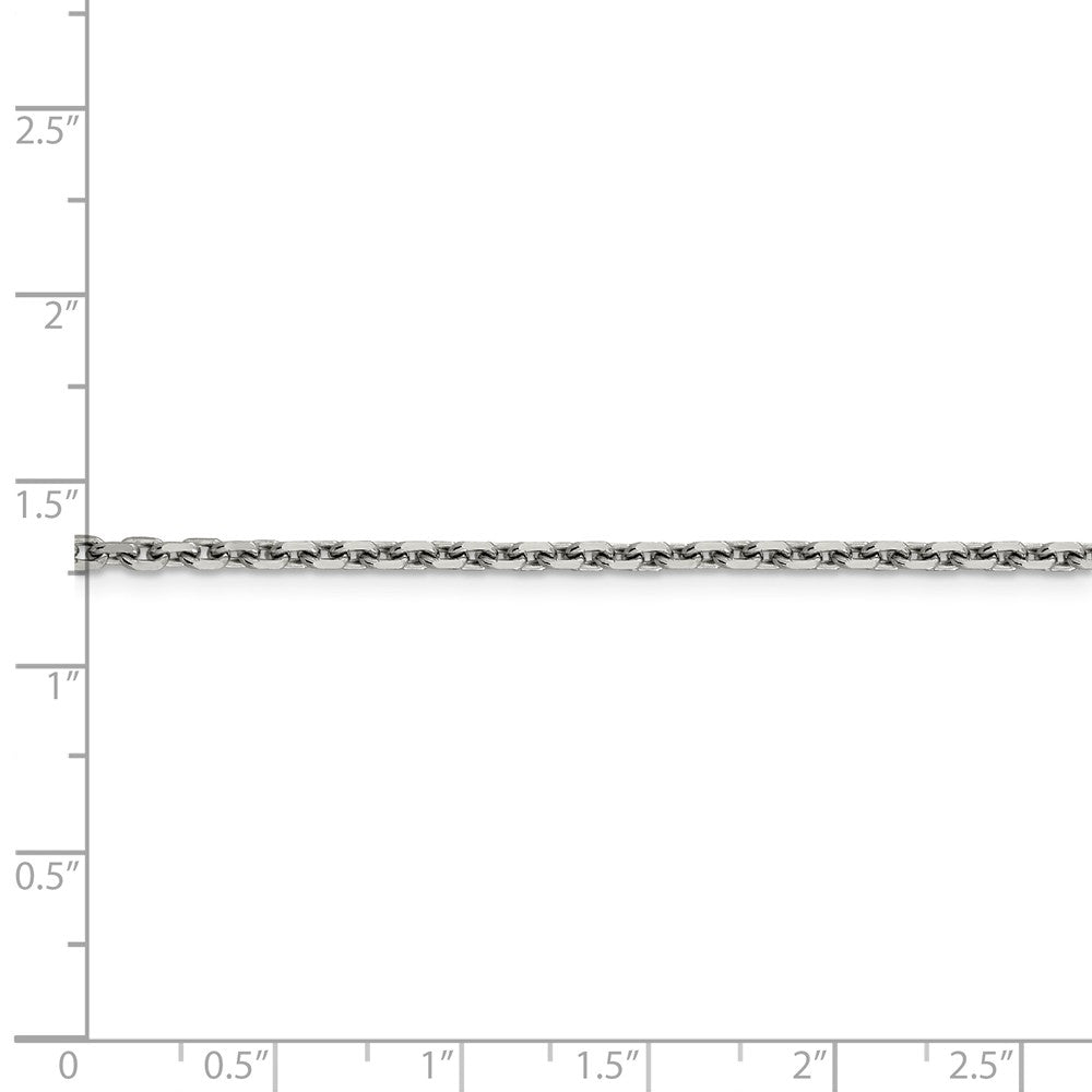 FJC Finejewelers 18 Inch 14k White Gold 2.5mm bright-cut Cable Chain Necklace