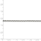 FJC Finejewelers 18 Inch 14k White Gold 2.5mm bright-cut Cable Chain Necklace