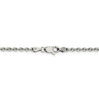 FJC Finejewelers 18 Inch 14k White Gold 2.5mm bright-cut Cable Chain Necklace