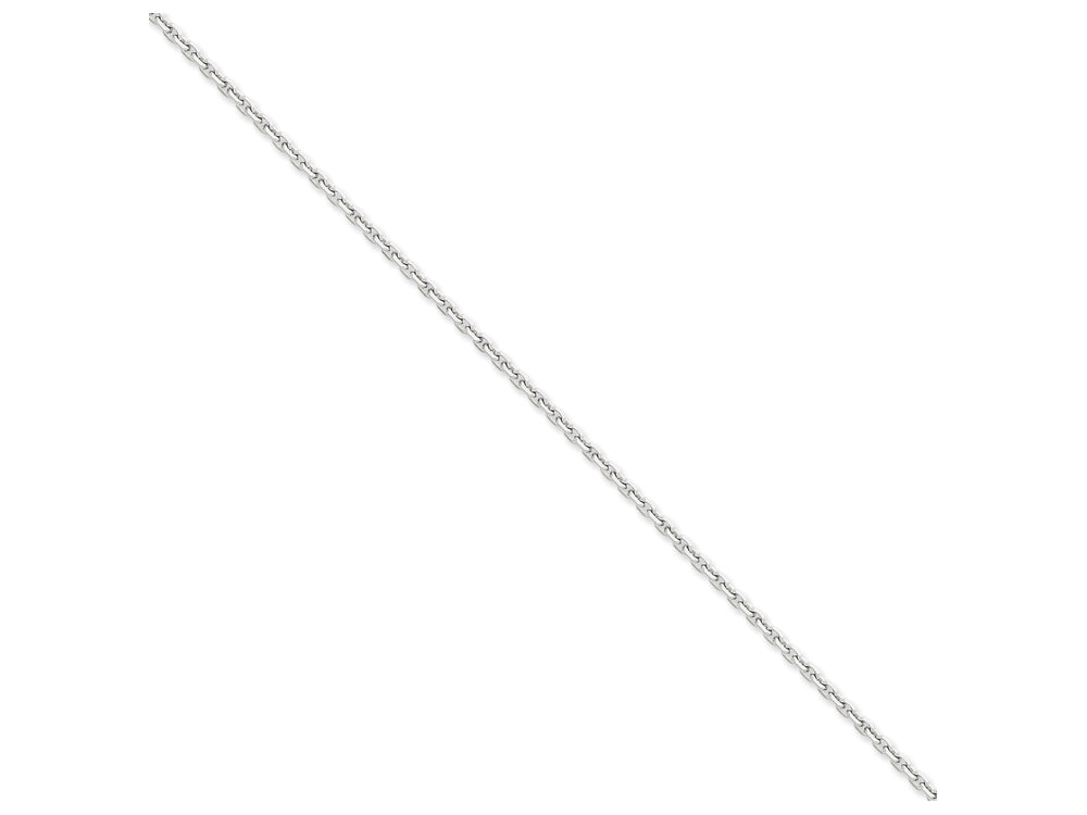 FJC Finejewelers 24 Inch 14k White Gold 2.5mm bright-cut Cable Chain Necklace