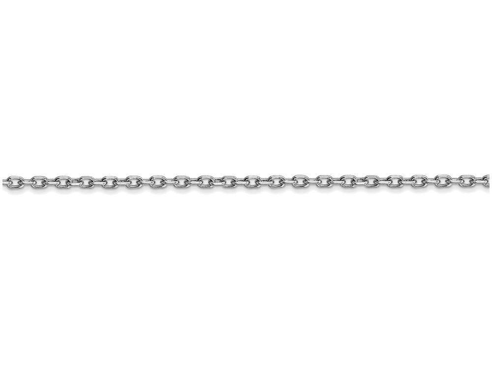 FJC Finejewelers 18 Inch 14k White Gold 1.8mm bright-cut Cable Chain Necklace