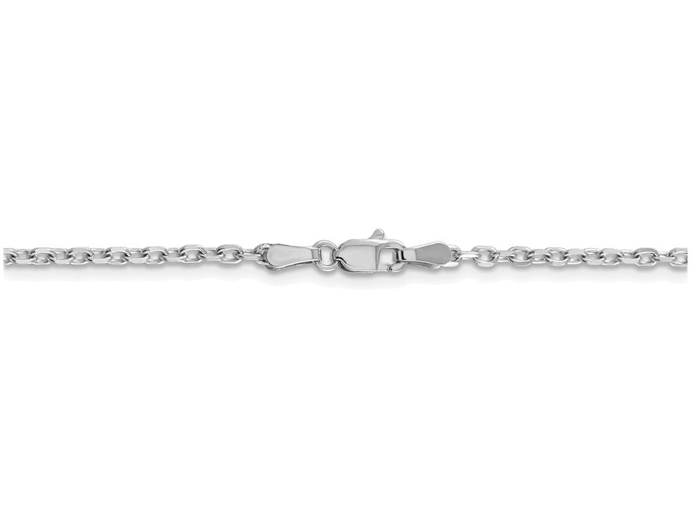 FJC Finejewelers 16 Inch 14k White Gold 2.2mm bright-cut Cable Chain Necklace