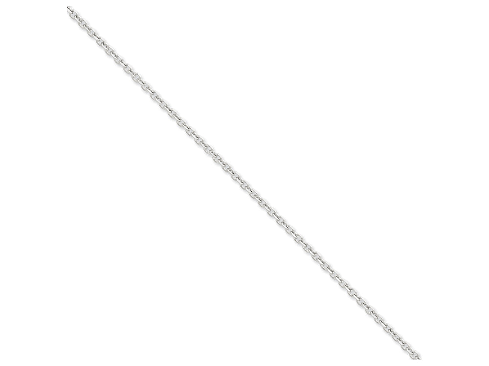 FJC Finejewelers 18 Inch 14k White Gold 3mm bright-cut Cable Chain Necklace
