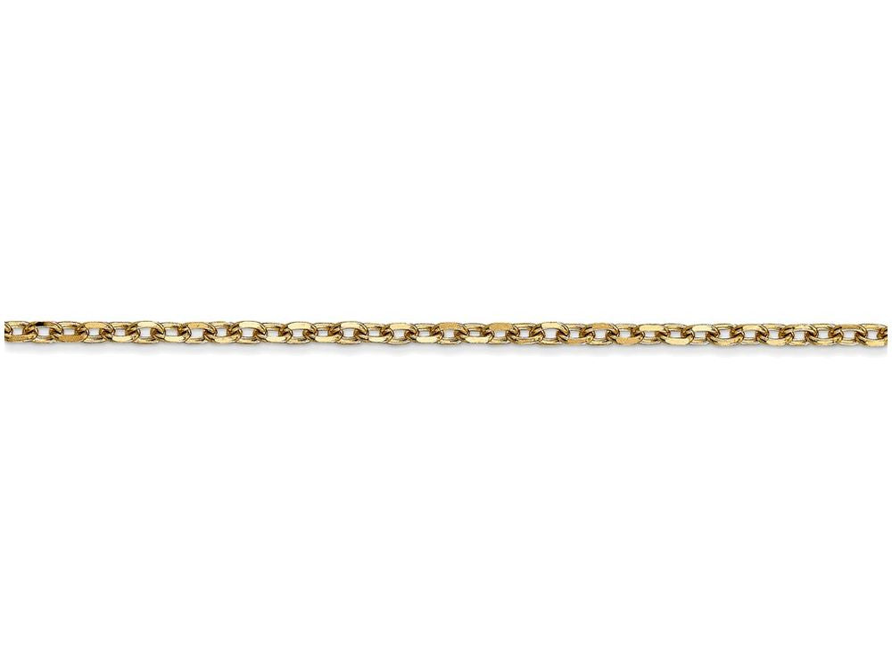 FJC Finejewelers 18 Inch 14k Yellow Gold 2.2mm bright-cut Cable Chain Necklace