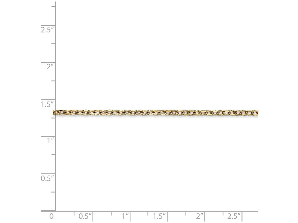 FJC Finejewelers 18 Inch 14k Yellow Gold 2.2mm bright-cut Cable Chain Necklace