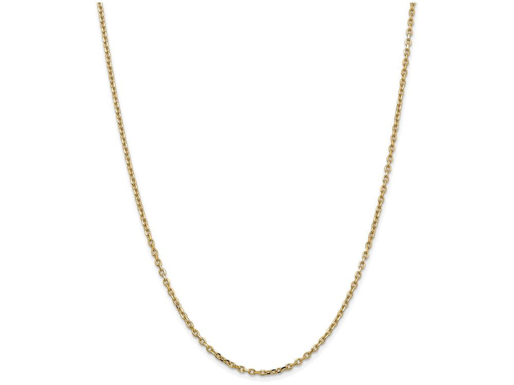FJC Finejewelers 20 Inch 14k Yellow Gold 2.2mm bright-cut Cable Chain Necklace