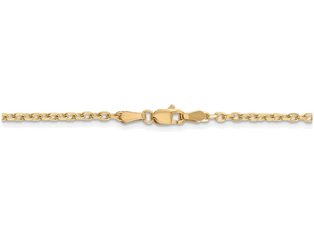 FJC Finejewelers 24 Inch 14k Yellow Gold 2.2mm bright-cut Cable Chain Necklace