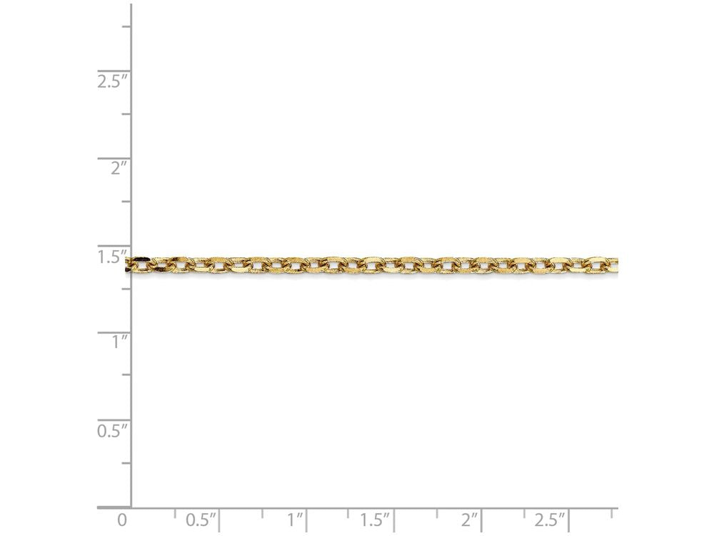 FJC Finejewelers 18 Inch 14k Yellow Gold 3mm bright-cut Cable Chain Necklace