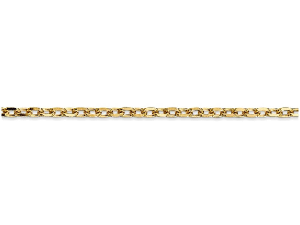 FJC Finejewelers 24 Inch 14k Yellow Gold 3mm bright-cut Cable Chain Necklace