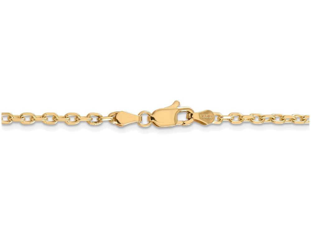 FJC Finejewelers 24 Inch 14k Yellow Gold 3mm bright-cut Cable Chain Necklace