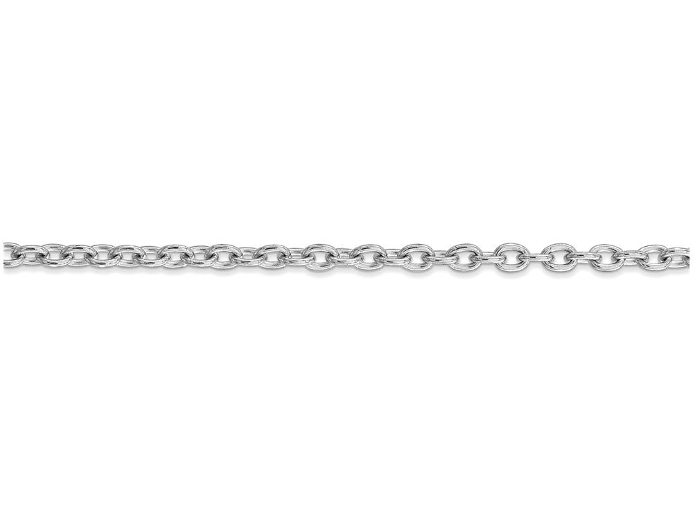 FJC Finejewelers 18 Inch 14k White Gold 3.2mm Cable Chain Necklace
