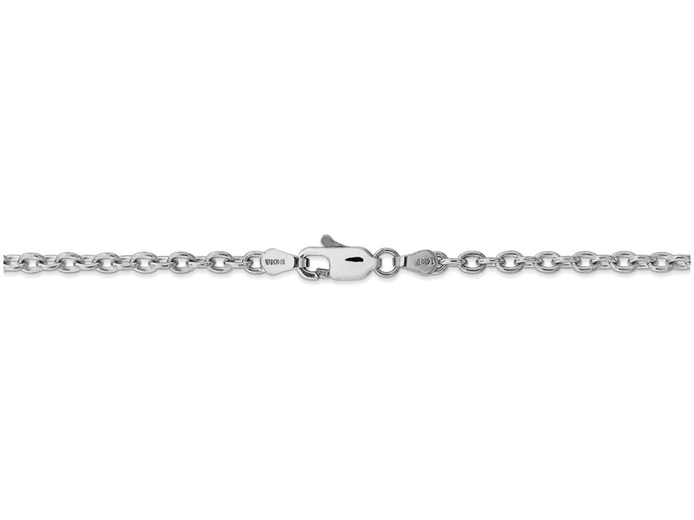 FJC Finejewelers 24 Inch 14k White Gold 3.2mm Cable Chain Necklace