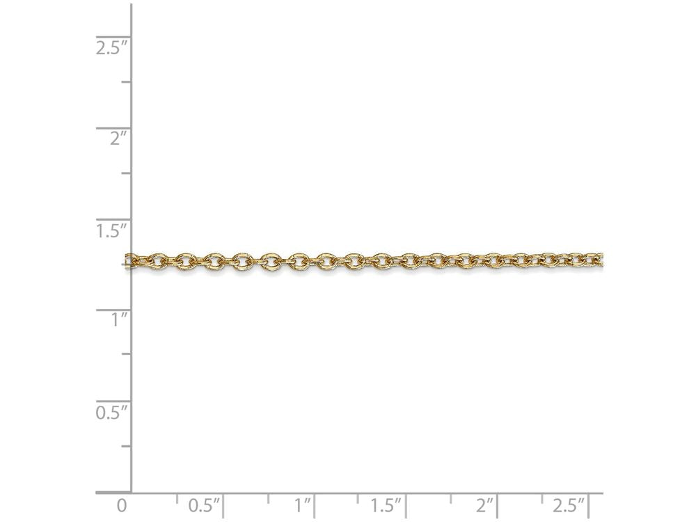 FJC Finejewelers 16 Inch 14k Yellow Gold 2.4mm Cable Chain Necklace