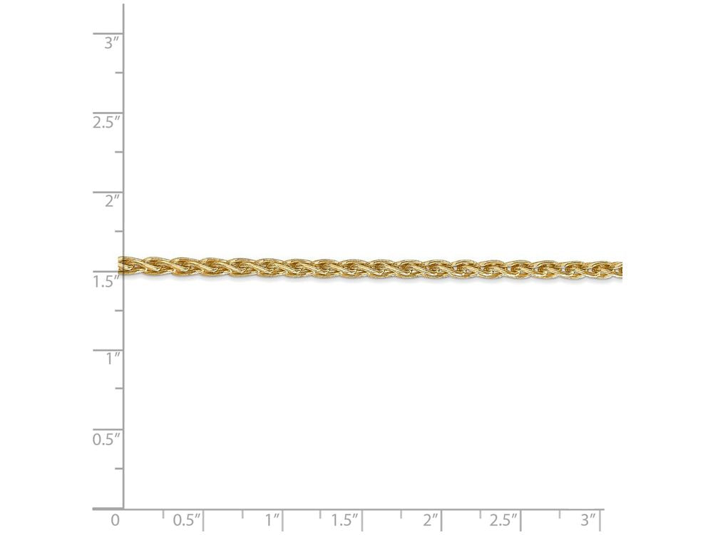 FJC Finejewelers 24 Inch 14k Yellow Gold 3mm Parisian Wheat Chain Necklace