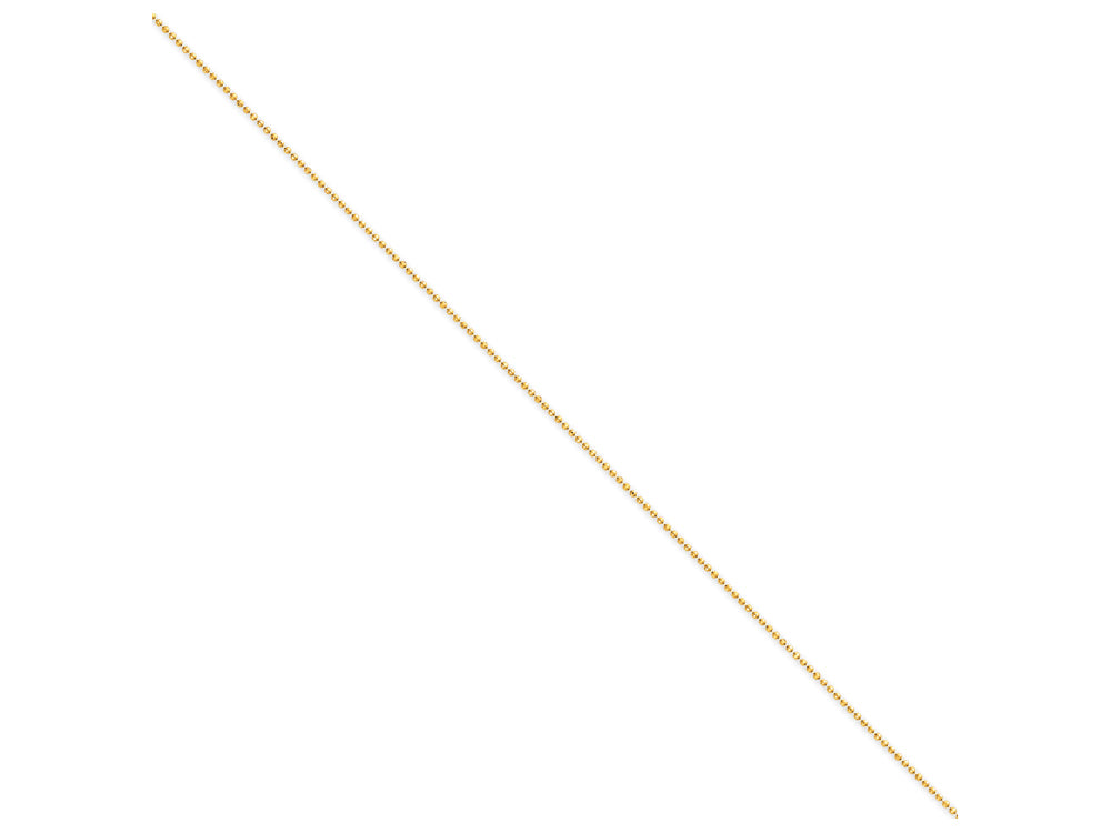 FJC Finejewelers 10 Inch 14k Yellow Gold 1.2mm x 10 inch bright-cut Baby Ball Chain Ankle Bracelet