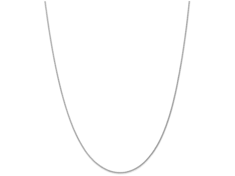 FJC Finejewelers 14 Inch 14k White Gold 1.2mm Parisian Wheat Chain Necklace