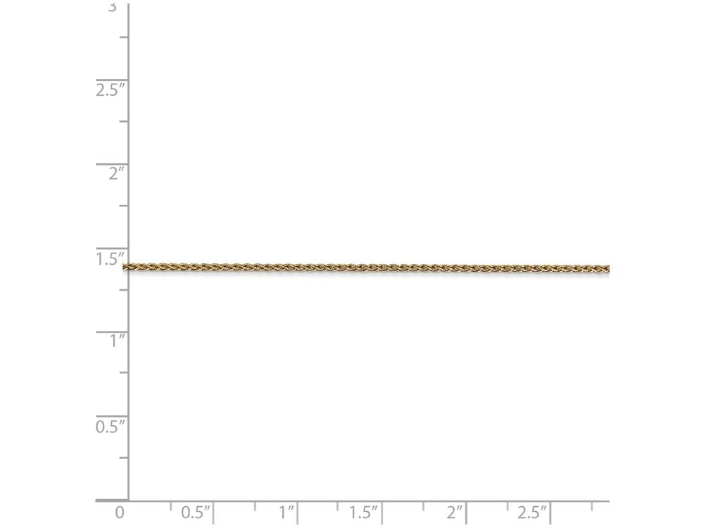 FJC Finejewelers 16 Inch 14k Yellow Gold 1.2mm Parisian Wheat Chain Necklace