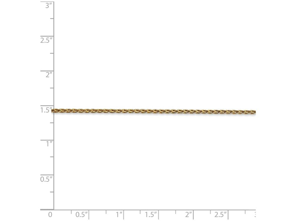 FJC Finejewelers 7 Inch 14k Yellow Gold 1.5mm Parisian Wheat Chain Bracelet