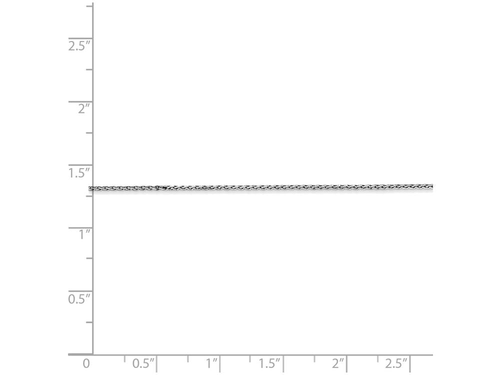 FJC Finejewelers 9 Inch 14k White Gold .85mm Round bright-cut Wheat Chain Ankle Bracelet (Smaller Ankles)