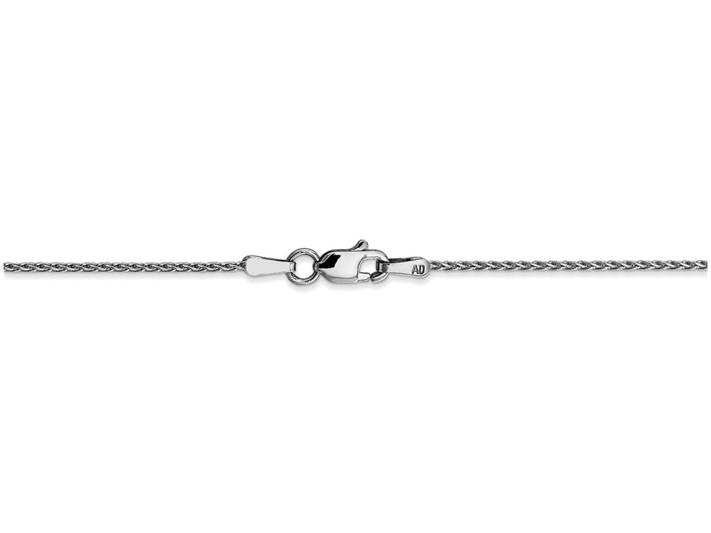 FJC Finejewelers 18 Inch 14k White Gold 1.0mm Round bright-cut Wheat Chain Necklace