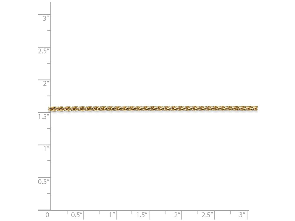 FJC Finejewelers 8 Inch 14k Yellow Gold 1.9mm Round bright-cut Wheat Chain Bracelet
