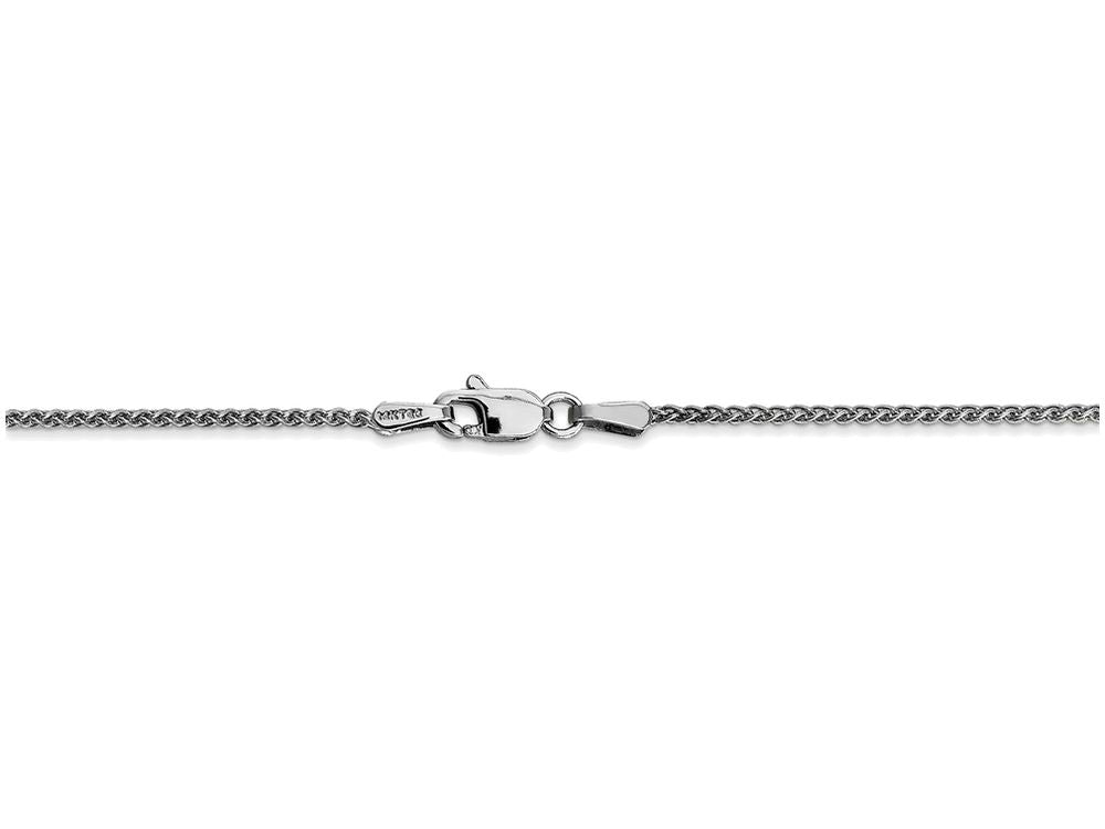 FJC Finejewelers 9 Inch 14k White Gold 1.25mm Solid Polished Spiga Chain Ankle Bracelet (Smaller Ankles)