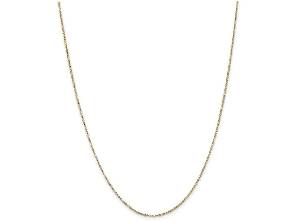FJC Finejewelers 24 Inch 14k Yellow Gold 1.15mm Rolo Chain Necklace