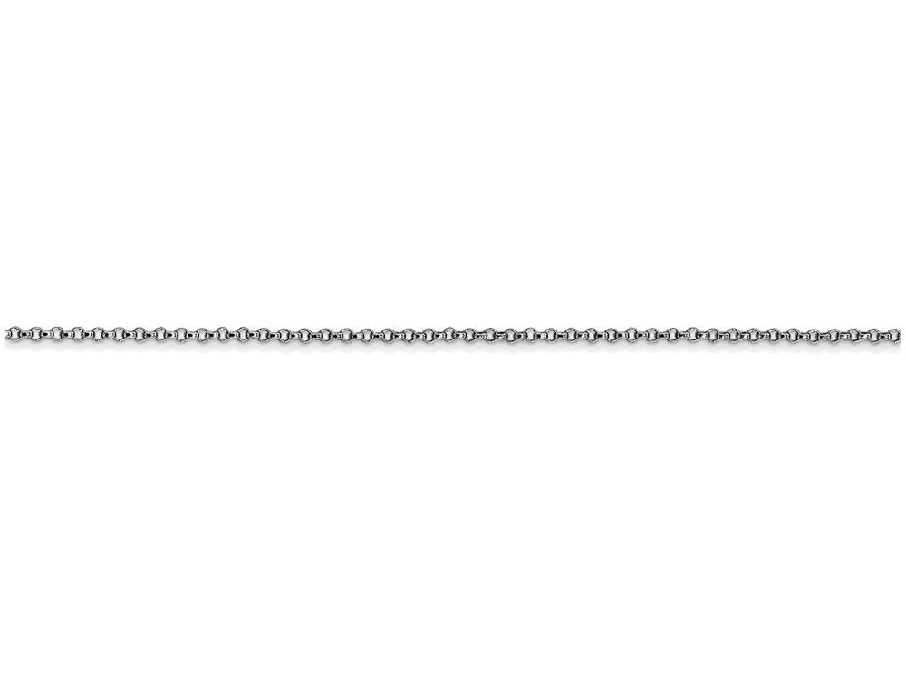 FJC Finejewelers 18 Inch 14k White Gold 1.15mm Rolo Chain Necklace
