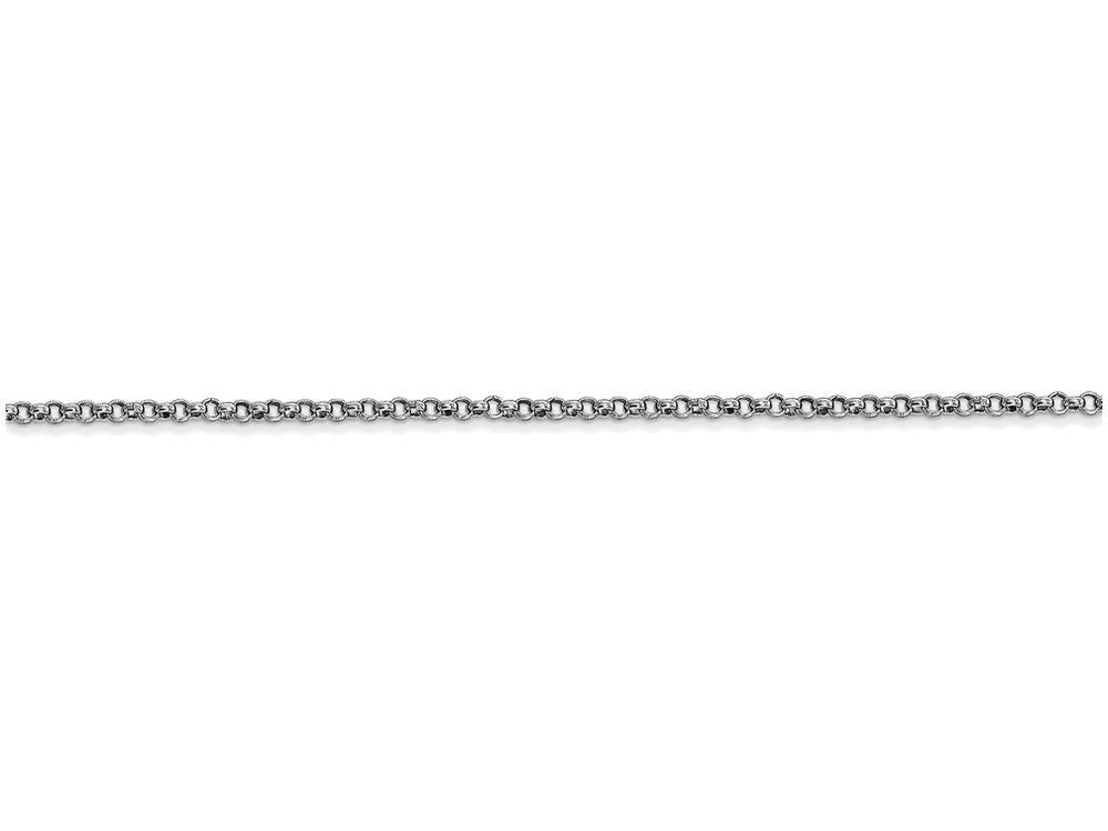 FJC Finejewelers 16 Inch 14k White Gold 1.55mm Rolo Chain Necklace