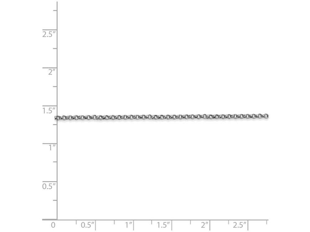 FJC Finejewelers 18 Inch 14k White Gold 1.55mm Rolo Chain Necklace