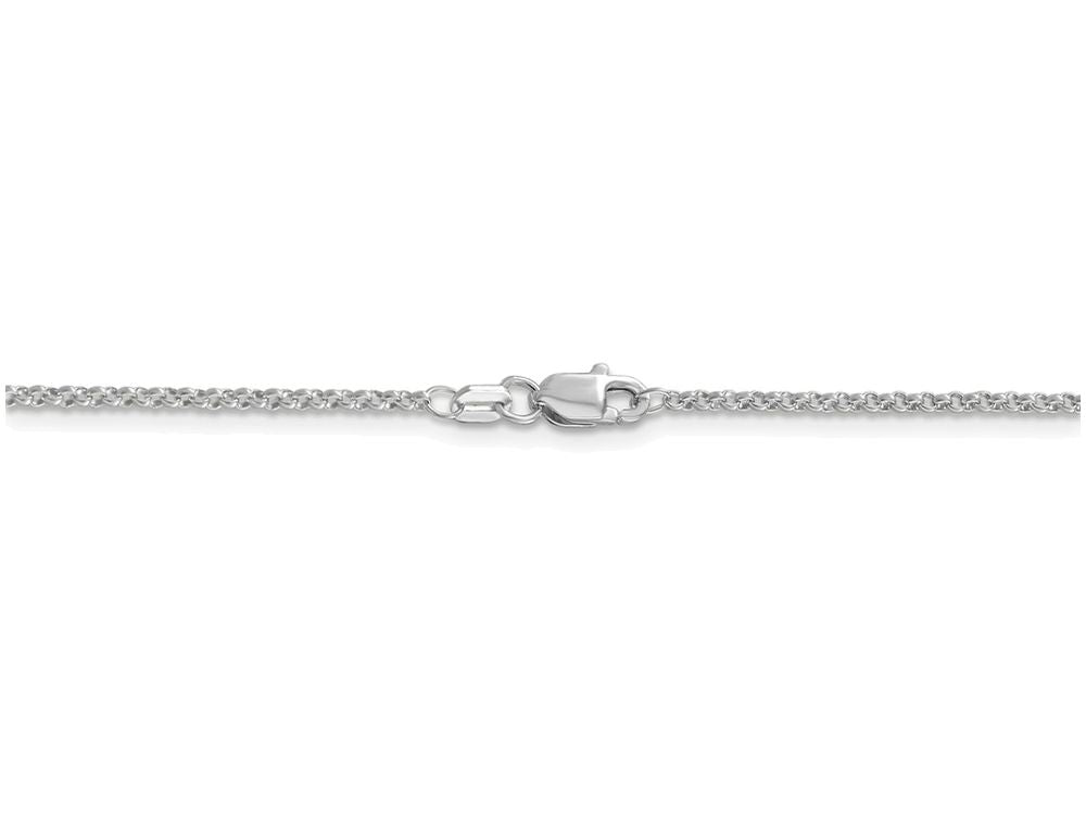 FJC Finejewelers 20 Inch 14k White Gold 1.55mm Rolo Chain Necklace