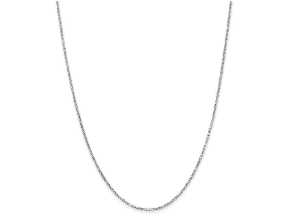 FJC Finejewelers 20 Inch 14k White Gold 1.55mm Rolo Chain Necklace