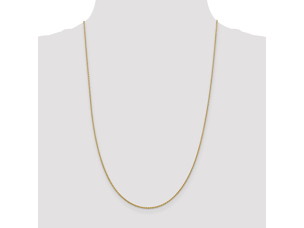 FJC Finejewelers 24 Inch 14k Yellow Gold .75mm Solid Polished Cable Chain Necklace