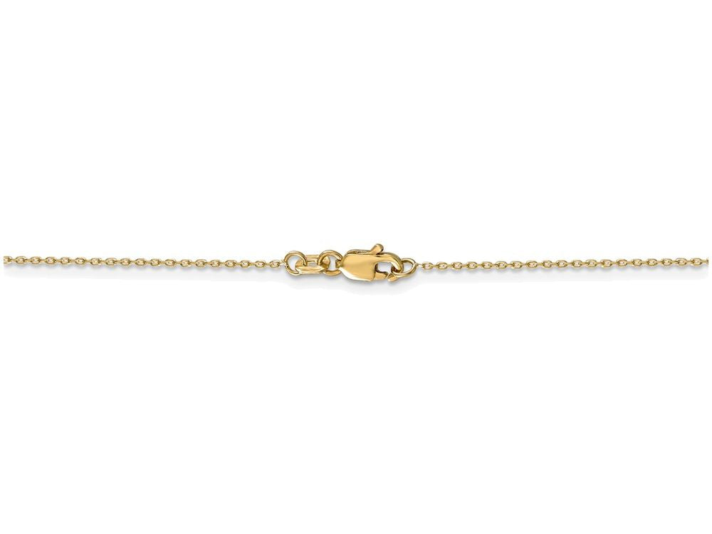 FJC Finejewelers 14 Inch 14k Yellow Gold  0.6mm bright-cut Cable Chain Necklace