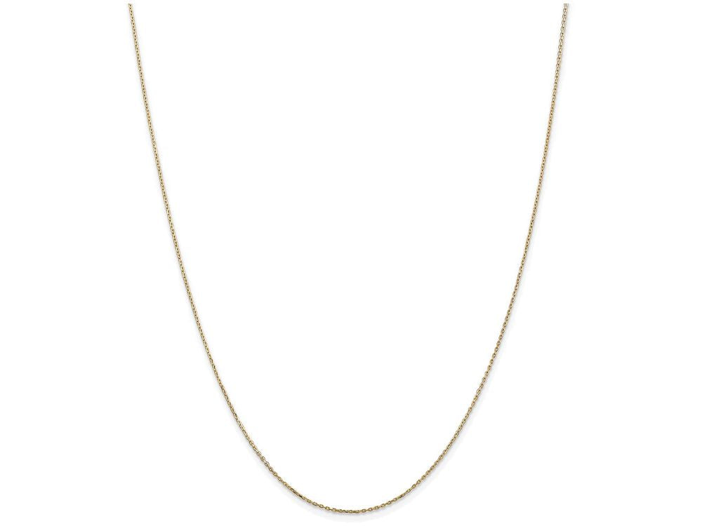FJC Finejewelers 14 Inch 14k Yellow Gold  0.6mm bright-cut Cable Chain Necklace