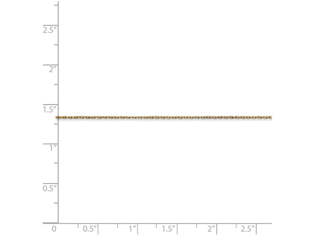 FJC Finejewelers 18 Inch 14k Yellow Gold  0.6mm bright-cut Cable Chain Necklace