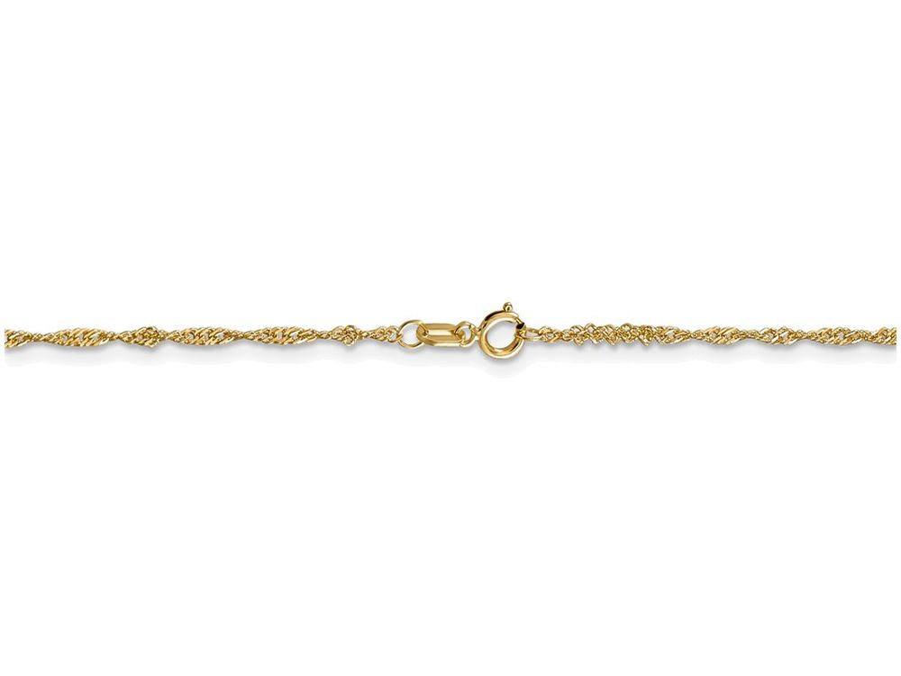 FJC Finejewelers 16 Inch 14k Yellow Gold 1.6mm Singapore Chain Necklace