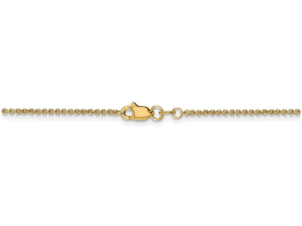 FJC Finejewelers 9 Inch 14k Yellow Gold 1.5mm Cable Chain Ankle Bracelet (Smaller Ankles)