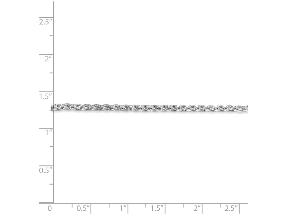 FJC Finejewelers 18 Inch 14k White Gold 2.25mm Parisianwheat Chain Necklace