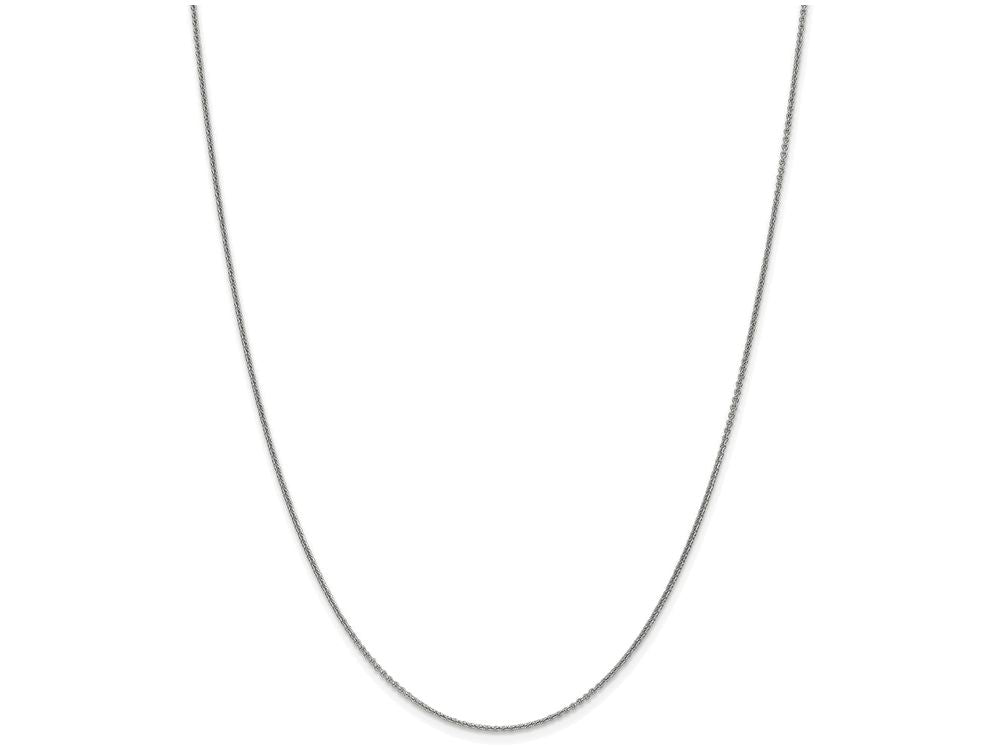 FJC Finejewelers 9 Inch 14k White Gold 1mm Cable Chain Ankle Bracelet (Smaller Ankles)